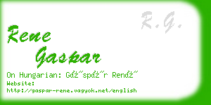 rene gaspar business card